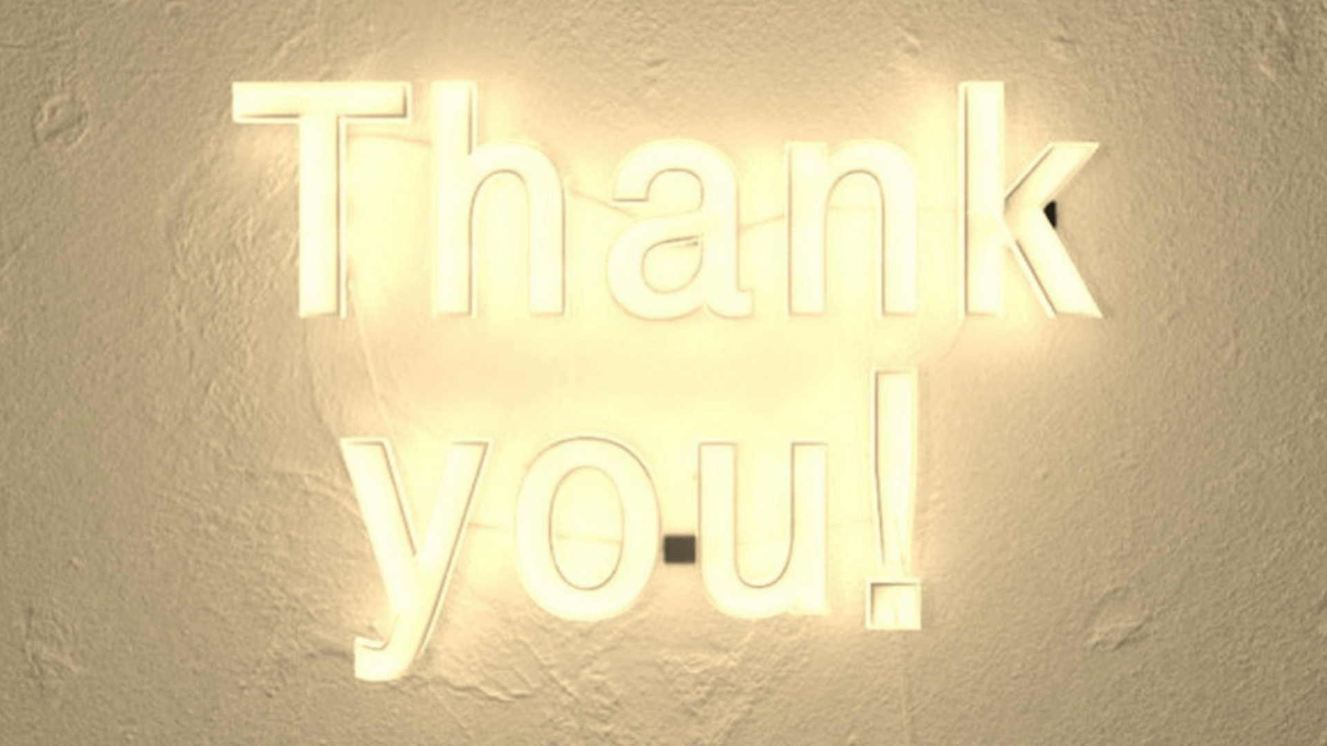 bright lights spelling Thank You